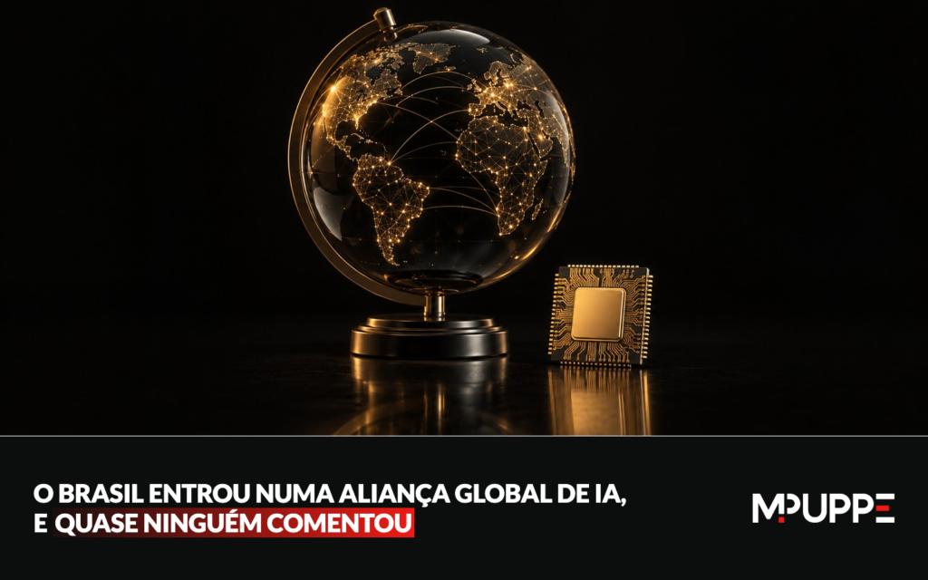 Banner do artigo sobre a entrada do Brasil na Waico, aliança global de IA liderada pela China